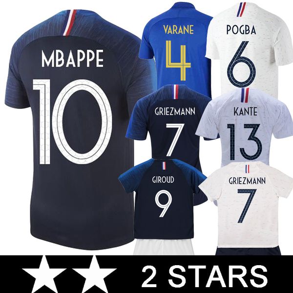 2018 mbappe pogba 2 stars soccer jersey griezmann varane hernandez kids kit women football shirt thauvin matuidi pavard maillot de foot, Black
2018 mbappe pogba 2 stars soccer jersey griezmann varane hernandez kids kit women football shirt thauvin matuidi pavard maillot de foot, Black