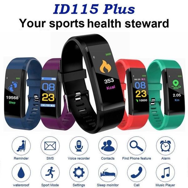 id115 plus smart watch fitness tracking smart bracelet smart band with heart rate for apple android cellphones with box
id115 plus smart watch fitness tracking smart bracelet smart band with heart rate for apple android cellphones with box