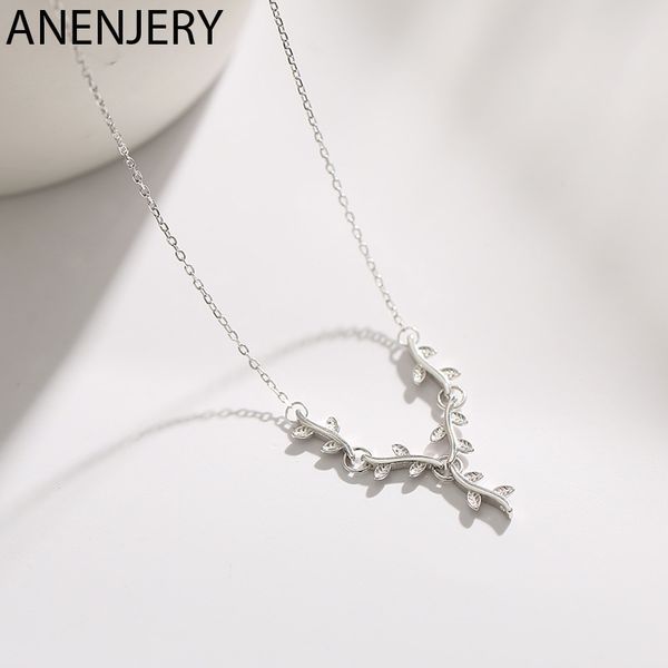 anenjery 925 sterling silver leaf branch necklaces for women simple chain dainty choker collares s-n462
anenjery 925 sterling silver leaf branch necklaces for women simple chain dainty choker collares s-n462
