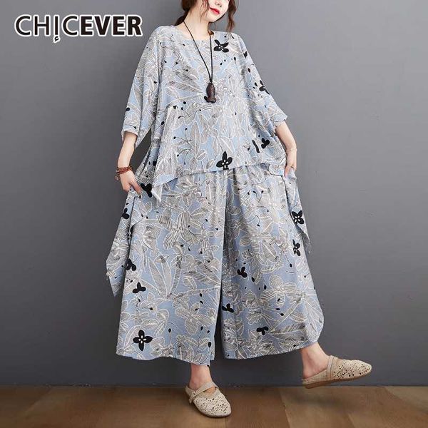 two piece dress chicever print hit color set women o neck irregular t-shirt high waist wide leg pants summer female suits 2021 clothes, White
two piece dress chicever print hit color set women o neck irregular t-shirt high waist wide leg pants summer female suits 2021 clothes, White