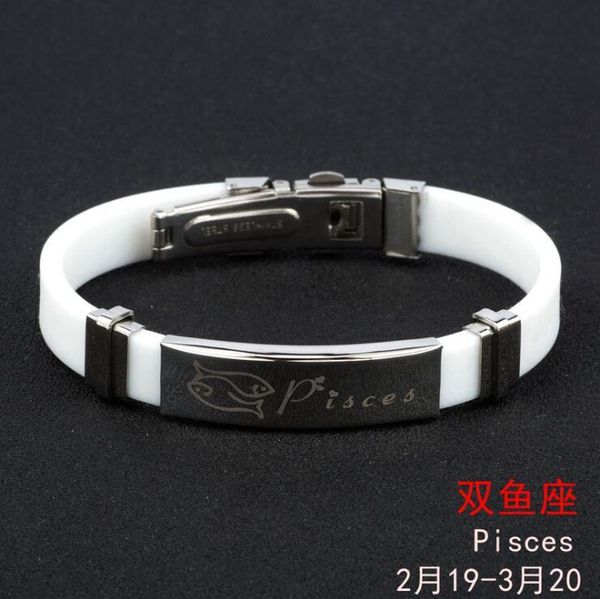 12 constellations stainless steel bracelets men rubber charm casual personality bracelets & bangles jewelry for women pulseras, Golden;silver
12 constellations stainless steel bracelets men rubber charm casual personality bracelets & bangles jewelry for women pulseras, Golden;silver