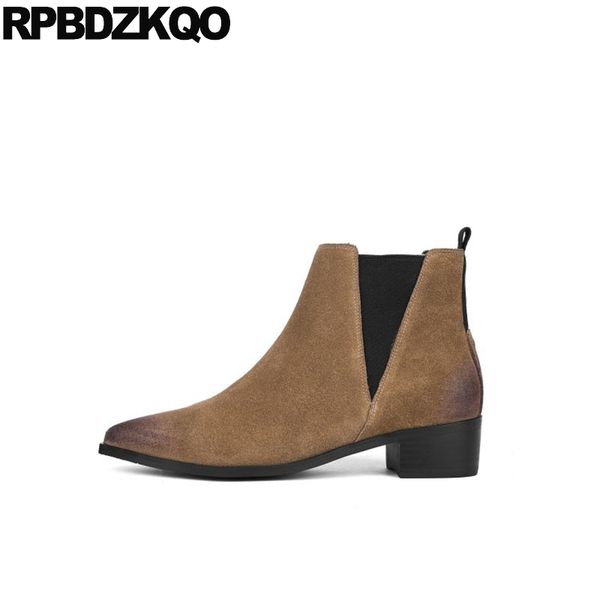 booties fall chunky pointed toe women ankle boots medium heel autumn size 34 suede british genuine leather block shoes, Black
booties fall chunky pointed toe women ankle boots medium heel autumn size 34 suede british genuine leather block shoes, Black