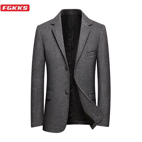 fgkks vintage solid blazer british stylish male blazer suit jacket business casual for men regular woolen coat brand, White;black
fgkks vintage solid blazer british stylish male blazer suit jacket business casual for men regular woolen coat brand, White;black