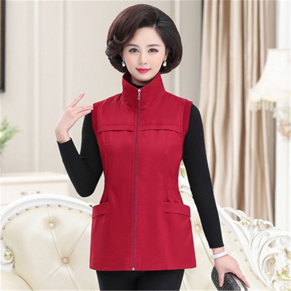 spring autumn casual vest women coat thin pocket sleeveless outerwear middle-aged slim elegant waistcoat cotton solid clothing, Black;white
spring autumn casual vest women coat thin pocket sleeveless outerwear middle-aged slim elegant waistcoat cotton solid clothing, Black;white