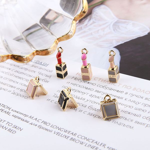 10pcs/pack 3d make up tool lipstick mirror enamel charms jewelry earring bracelets diy pendant jewelry making golden base, Bronze;silver
10pcs/pack 3d make up tool lipstick mirror enamel charms jewelry earring bracelets diy pendant jewelry making golden base, Bronze;silver