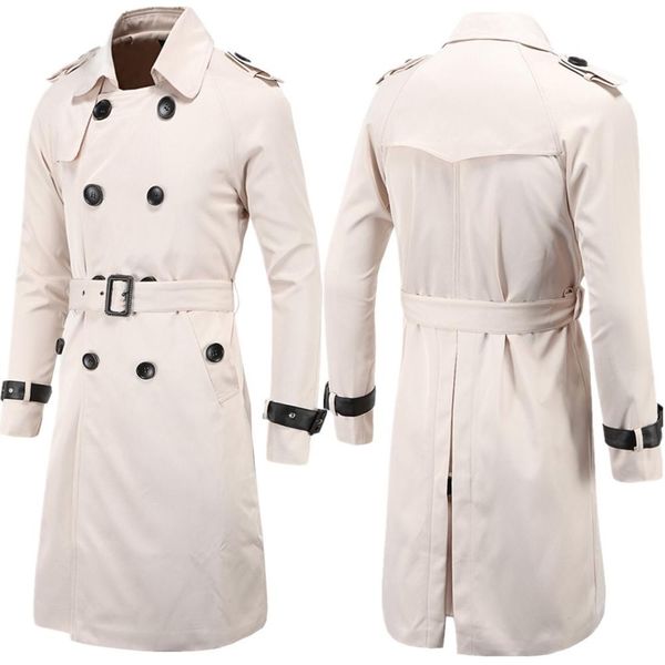 2019 fashion gentleman trench coat slim double-breasted long coat windbreaker male lapels outwear windproof jacket, Tan;black
2019 fashion gentleman trench coat slim double-breasted long coat windbreaker male lapels outwear windproof jacket, Tan;black