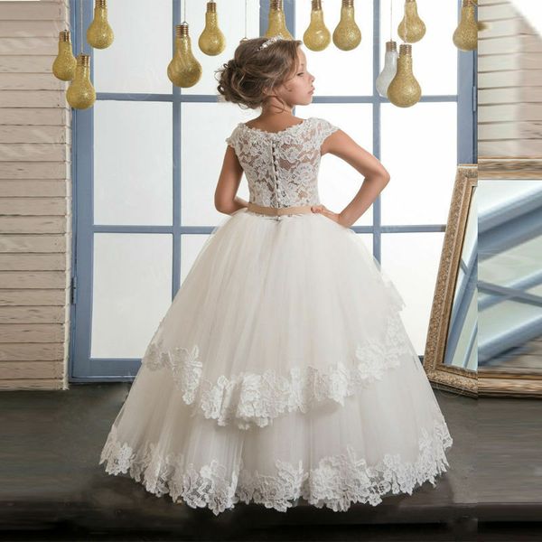 flower girls dresses jewel neck illusion lace appliques beaded sashes long birthday communion children girl pageant gowns, White;blue
flower girls dresses jewel neck illusion lace appliques beaded sashes long birthday communion children girl pageant gowns, White;blue