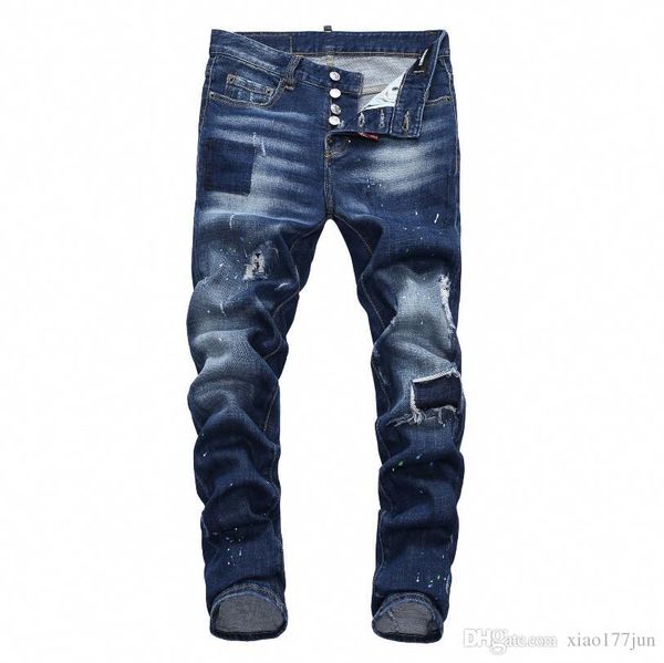 новые 2019 мужчины ripped denim рвущие джинсы темно-синий хлопок моды tight весна осень мужские брюки a7903, Blue
новые 2019 мужчины ripped denim рвущие джинсы темно-синий хлопок моды tight весна осень мужские брюки a7903, Blue