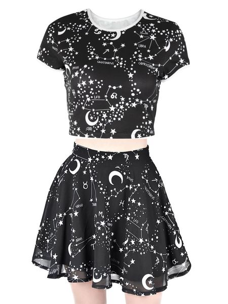summer women fashion 2 piece suit short t shirt & tutu skirt suits star moon print punk tracksuits crop skirts faldas set, White
summer women fashion 2 piece suit short t shirt & tutu skirt suits star moon print punk tracksuits crop skirts faldas set, White