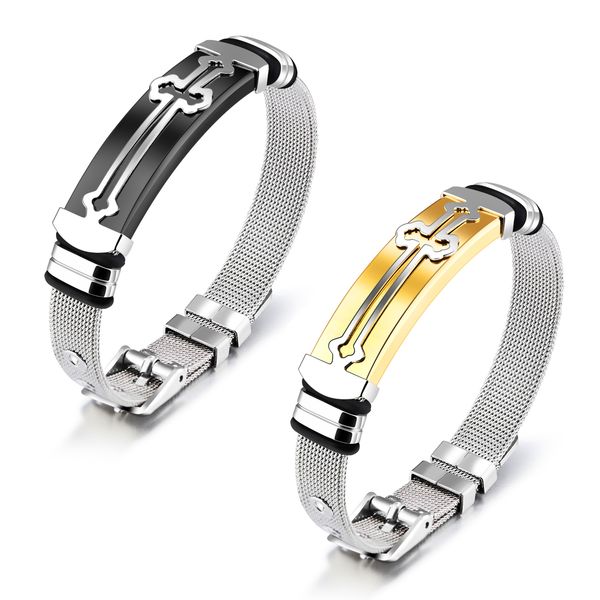 mens stainless steel christ crucifix cross bracelets cuff bangle wrist band for men boys friendship jewelry gold black
mens stainless steel christ crucifix cross bracelets cuff bangle wrist band for men boys friendship jewelry gold black
