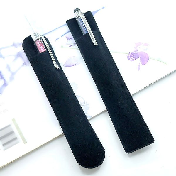 velvet pen pouch single pencil storage bag holder black color pen case for rollerball fountain/ballpoint pen 
velvet pen pouch single pencil storage bag holder black color pen case for rollerball fountain/ballpoint pen