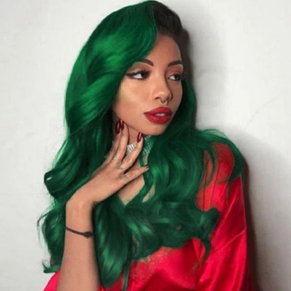 fashion dark green human hair body wave lace front wigs for women soft 180 density wavy green full lace wigs transparent, Black;brown
fashion dark green human hair body wave lace front wigs for women soft 180 density wavy green full lace wigs transparent, Black;brown