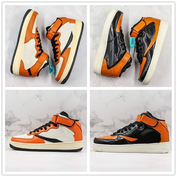 2019 Forced Travis Scotti Skateboarding Shoes Orange Black White Patent Leather Designer Mens Sport Sneakers Size 5.5-11
2019 Forced Travis Scotti Skateboarding Shoes Orange Black White Patent Leather Designer Mens Sport Sneakers Size 5.5-11