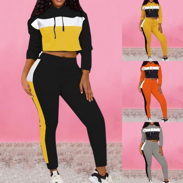 gym clothing 2021 autumn winter cotton sweatshirt + pants womens 2 pieces patchwork tracksuit hoodie skinny long jumpsuits, White;black
gym clothing 2021 autumn winter cotton sweatshirt + pants womens 2 pieces patchwork tracksuit hoodie skinny long jumpsuits, White;black