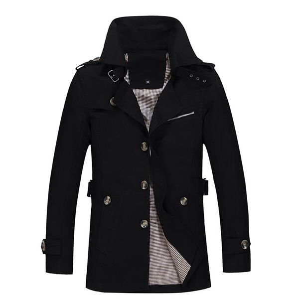 oloey casual slim men's trench coat fashion solid windproof windbreakers pockets single breasted coat and jactet streetwear, Black;brown
oloey casual slim men's trench coat fashion solid windproof windbreakers pockets single breasted coat and jactet streetwear, Black;brown