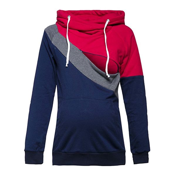 long sleeve nursing hoodie maternity clothes colorblock hooded breastfeeding hoodie tc21, Black
long sleeve nursing hoodie maternity clothes colorblock hooded breastfeeding hoodie tc21, Black