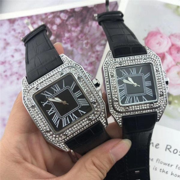men women luxury watch diamond iced out designer japan quartz movement watch genuine leather strap couple lovers gift watches, Slivery;brown
men women luxury watch diamond iced out designer japan quartz movement watch genuine leather strap couple lovers gift watches, Slivery;brown