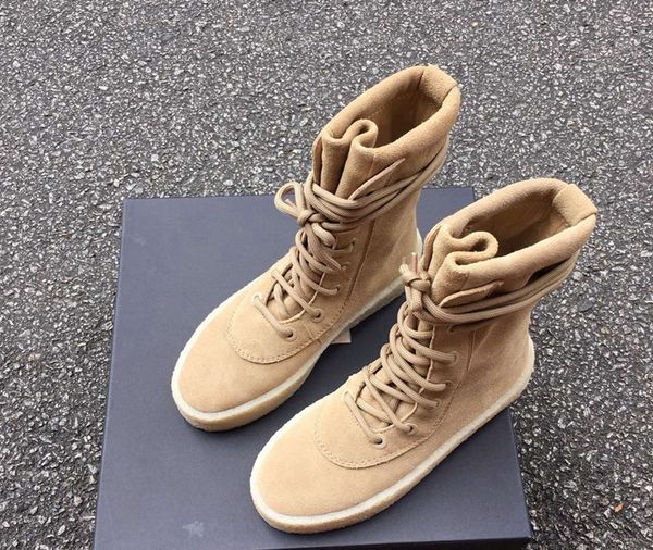 new superstar designer kanye west shoe men military crepe boots black brown tactical flat boot lace up autumn ankle booties r130
new superstar designer kanye west shoe men military crepe boots black brown tactical flat boot lace up autumn ankle booties r130