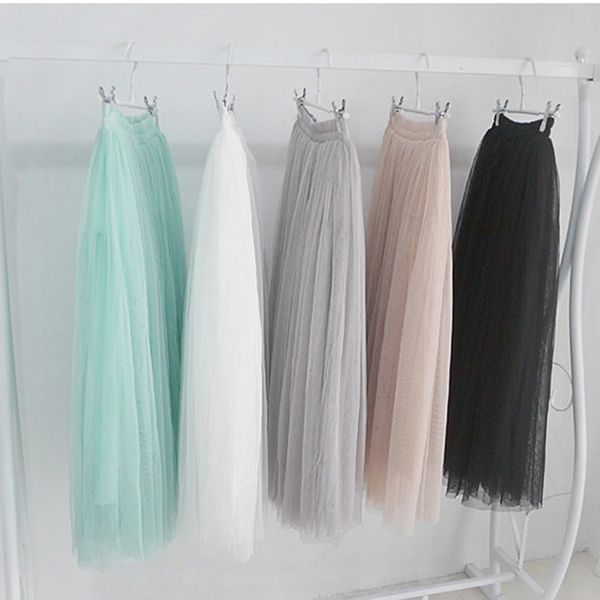 female tulle skirts fashion elastic high waist mesh tutu skirt pleated long midi skirt tulle skirts womens long maxi, Black
female tulle skirts fashion elastic high waist mesh tutu skirt pleated long midi skirt tulle skirts womens long maxi, Black