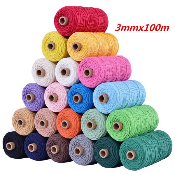 3mmx100m cotton cord multicolor cord rope twisted craft macrame artisan string diy handmade wall hanging home decorative, Black;white
3mmx100m cotton cord multicolor cord rope twisted craft macrame artisan string diy handmade wall hanging home decorative, Black;white