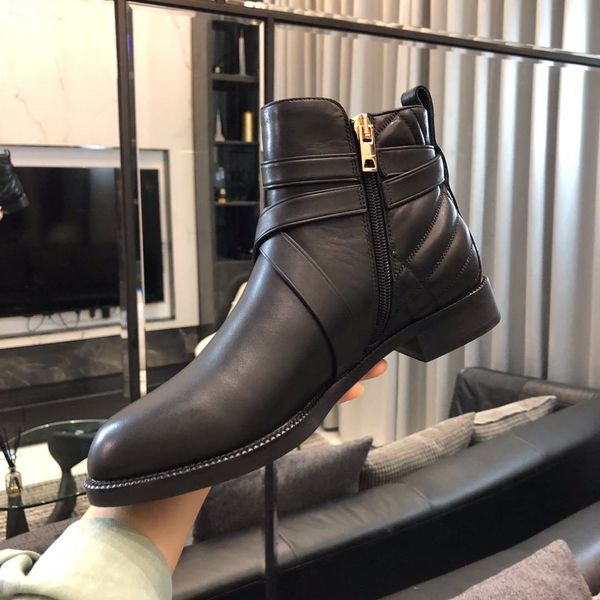 2019 fashion luxury boots platform ankle designer shoes genuine leather ladides winter warm boots for shipping, Black