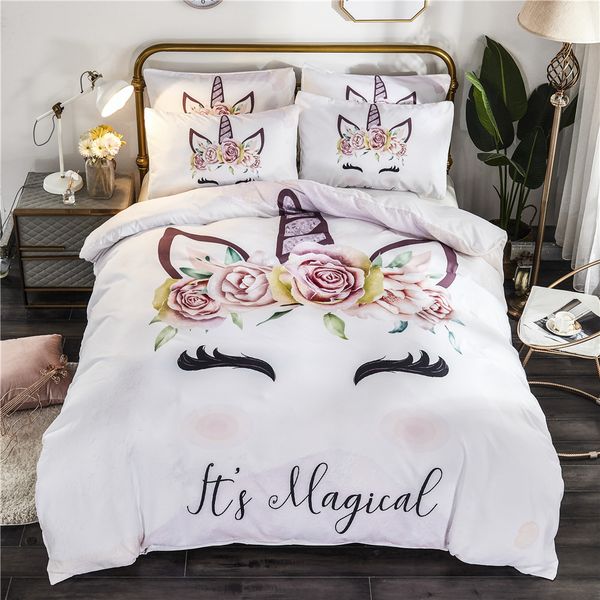 unicorn floral bedding set cartoon duvet cover pillowcase single twin king size kids girls gift cute bedlinen home textile
unicorn floral bedding set cartoon duvet cover pillowcase single twin king size kids girls gift cute bedlinen home textile
