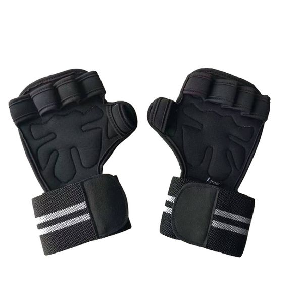 1 pair weight lifting training gloves women men fitness sports body building gymnastics grips gym hand palm protector gloves, Black
1 pair weight lifting training gloves women men fitness sports body building gymnastics grips gym hand palm protector gloves, Black