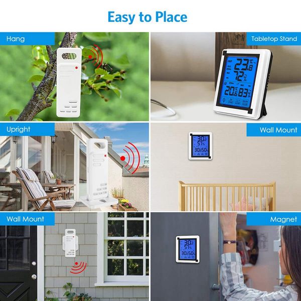 press screen weather station outdoor forecast sensor backlit thermometer hygrometer wireless weather station pet supplies home garden
press screen weather station outdoor forecast sensor backlit thermometer hygrometer wireless weather station pet supplies home garden
