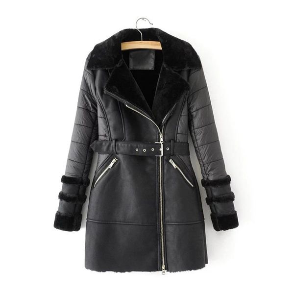 women's leather & faux 2021 women autumn winter soft jackets coats lady black pu zipper epaule motorcycle streetwear
women's leather & faux 2021 women autumn winter soft jackets coats lady black pu zipper epaule motorcycle streetwear