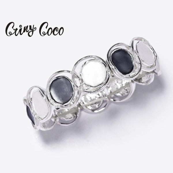 beaded, strands cring coco fashion gray white enamel circle bracelet for party wedding jewelry women's alloy adjustable bracelets bangl, Black
beaded, strands cring coco fashion gray white enamel circle bracelet for party wedding jewelry women's alloy adjustable bracelets bangl, Black