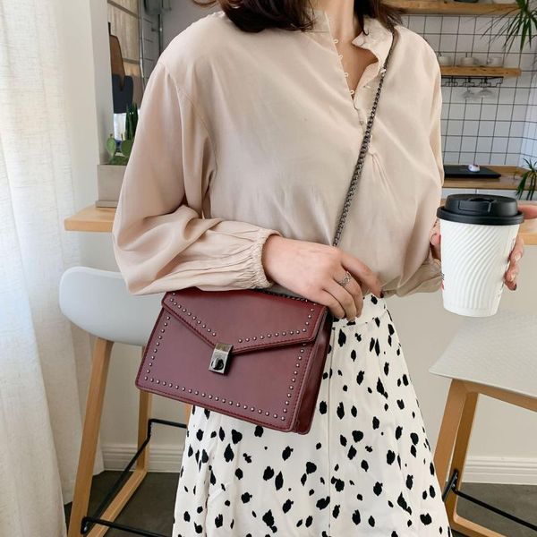 women shoulder bag female large capacity solid color cover chain korean handbag fashion rivet crossbody messenger bag
women shoulder bag female large capacity solid color cover chain korean handbag fashion rivet crossbody messenger bag
