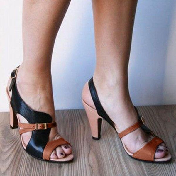 female summer hollow fish mouth comfortable ankl -buckle stiletto sandals casual shoes women high-heeled sandals #40, Black
female summer hollow fish mouth comfortable ankl -buckle stiletto sandals casual shoes women high-heeled sandals #40, Black