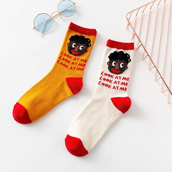 originality cartoon cartoon people head funny socks women cotton casual stitching letter sock personality hosiery socks, Black;white
originality cartoon cartoon people head funny socks women cotton casual stitching letter sock personality hosiery socks, Black;white