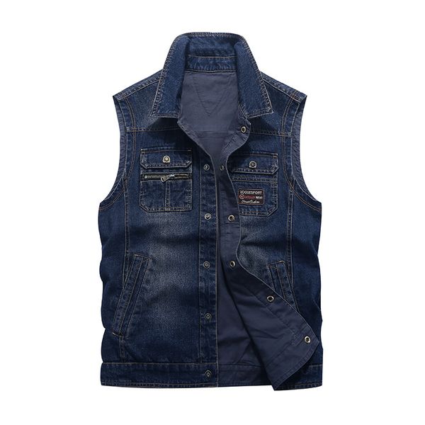 casual vest men men's jeans denim sleeveless jacket with multi pockets cowboy male cotton brand waistcoat men, Black;white
casual vest men men's jeans denim sleeveless jacket with multi pockets cowboy male cotton brand waistcoat men, Black;white