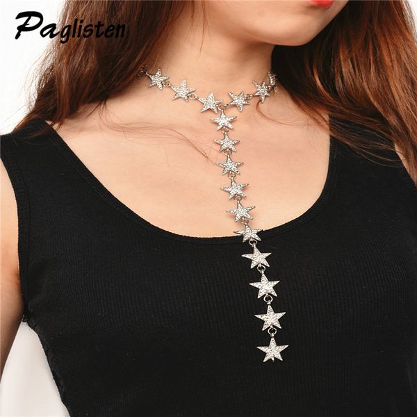 paglisten rhinestone star collar chokers necklace statement jewelry luxury maxi necklaces for women torques bijoux femme, Silver
paglisten rhinestone star collar chokers necklace statement jewelry luxury maxi necklaces for women torques bijoux femme, Silver