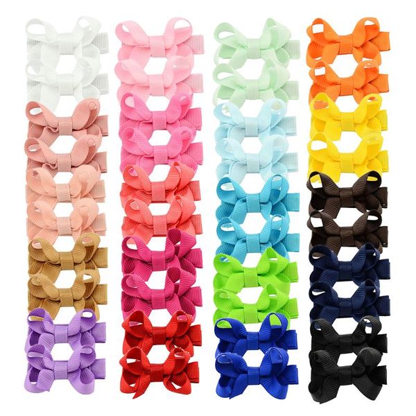 pairs mini hair bows fully wrapped safety hair clips 2.2" solid grosgrain bows for little girls wholesale accessories, Slivery;white
pairs mini hair bows fully wrapped safety hair clips 2.2" solid grosgrain bows for little girls wholesale accessories, Slivery;white