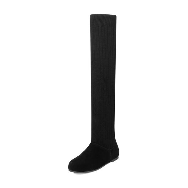 nasbavi 2019 women over the knee high boots autumn winter shoes round toe elastic fabric women boots size 34-44, Black
nasbavi 2019 women over the knee high boots autumn winter shoes round toe elastic fabric women boots size 34-44, Black