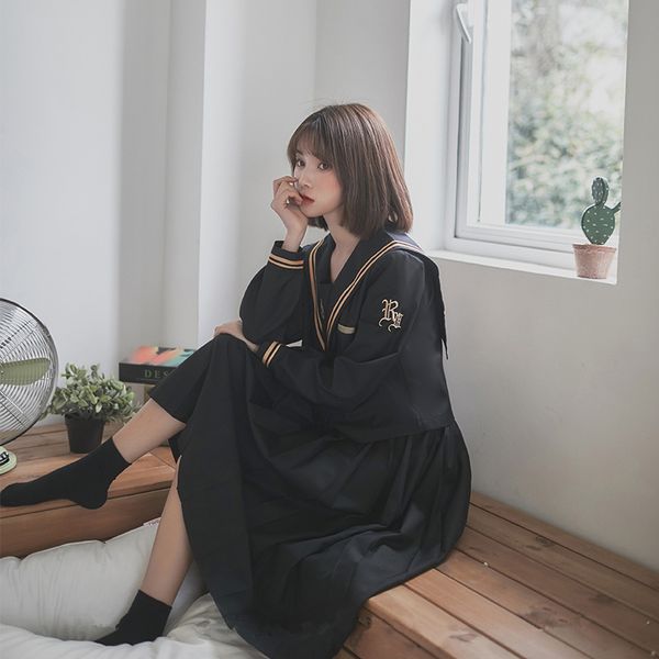 japanese korean version jk suit woman school uniform high school sailor navy cosplay costumes student girls pleated skirt, White
japanese korean version jk suit woman school uniform high school sailor navy cosplay costumes student girls pleated skirt, White
