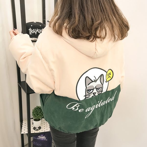 2018 winter new style college style thick mixed colors couple's down jacket cotton-padded clothes hooded down coat, Blue;black
2018 winter new style college style thick mixed colors couple's down jacket cotton-padded clothes hooded down coat, Blue;black