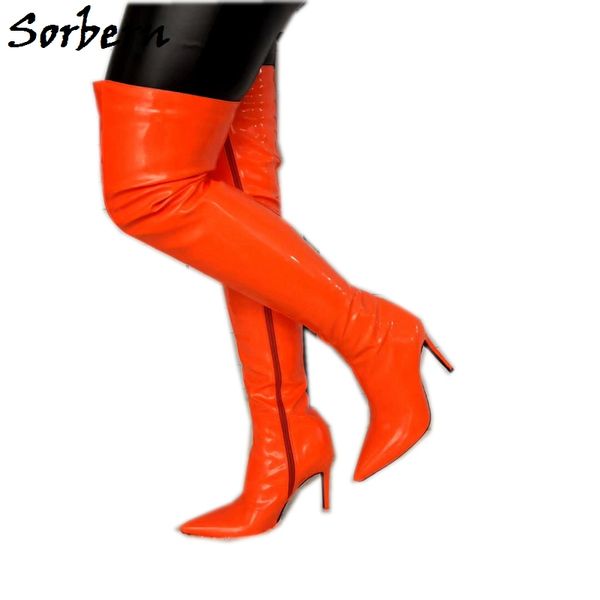 orange women boots over the knee high heel boots pointed toe custom shaft length width thigh high ladies booties new, Black
orange women boots over the knee high heel boots pointed toe custom shaft length width thigh high ladies booties new, Black