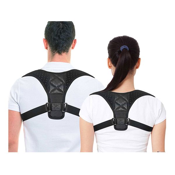 adjustable back posture corrector clavicle spine back shoulder lumbar brace support belt posture correction prevents slouching, Black;blue
adjustable back posture corrector clavicle spine back shoulder lumbar brace support belt posture correction prevents slouching, Black;blue