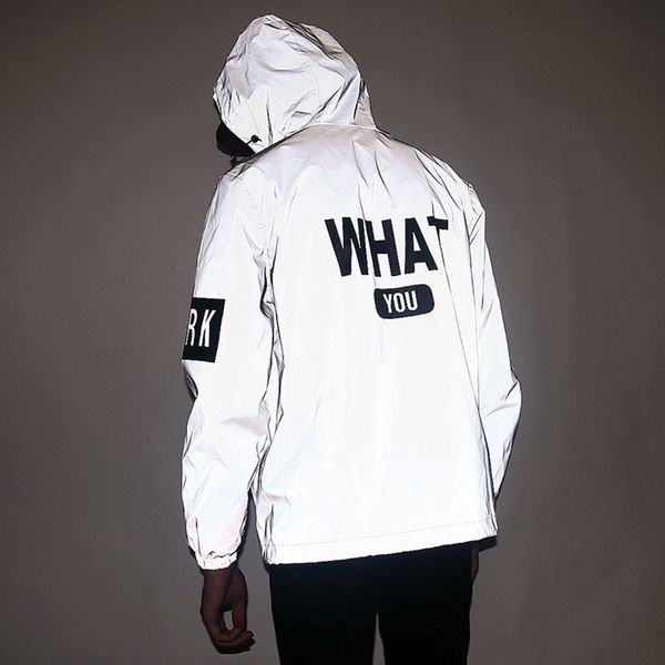 2020 new hip hop reflective jacket men letter print hiphop windbreaker coat couple night jackets hooded clothing mg403, Black;brown
2020 new hip hop reflective jacket men letter print hiphop windbreaker coat couple night jackets hooded clothing mg403, Black;brown