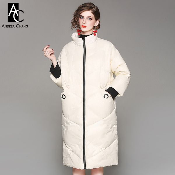 autumn winter woman outwear white duck down fill coat with pockets fashion casual loose long down fill black beige winter coat
autumn winter woman outwear white duck down fill coat with pockets fashion casual loose long down fill black beige winter coat