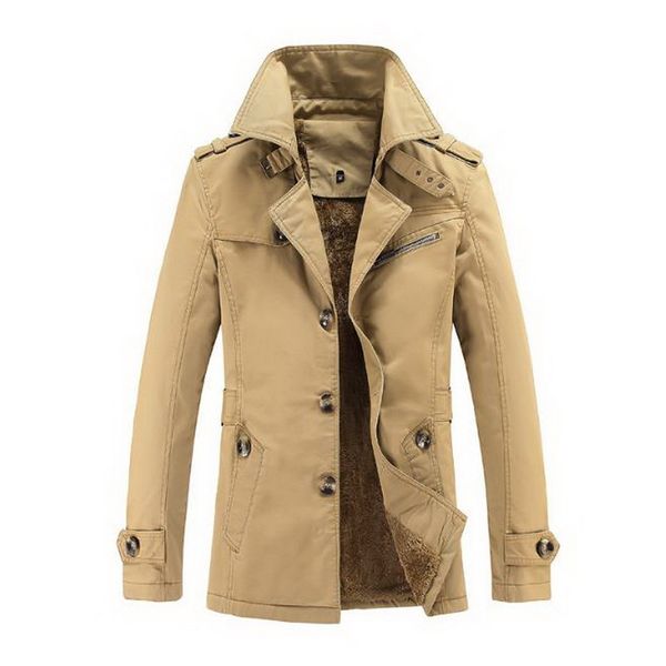 vertvie 2019 men's winter casual long warm trench coat male trench jackets breasted solid color overcoat men, Tan;black
vertvie 2019 men's winter casual long warm trench coat male trench jackets breasted solid color overcoat men, Tan;black