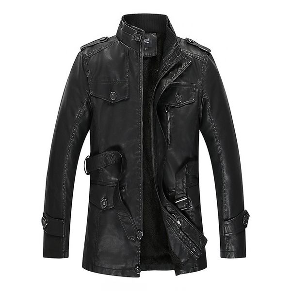 men's coat autumn winter fashion plus velveted jacket thickened warm zipper pure color imitation leather coat veste homme, Black;brown
men's coat autumn winter fashion plus velveted jacket thickened warm zipper pure color imitation leather coat veste homme, Black;brown