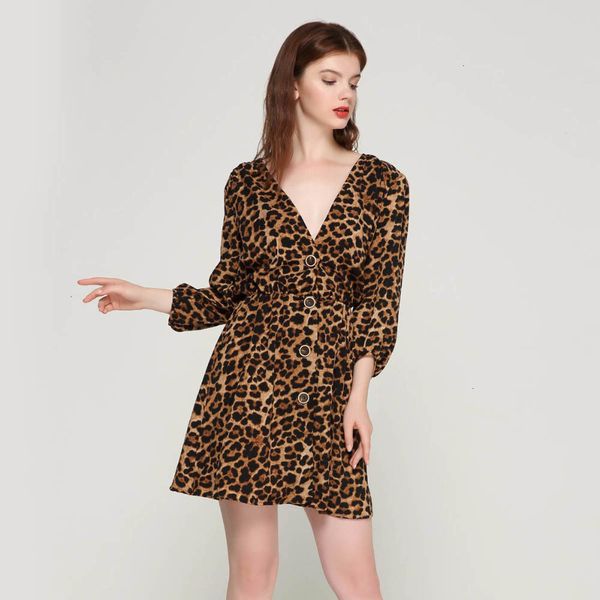 womens designer dress womens clothing women chic v neck leopard pattern elastic waist three quarter sleeve buttons casual mini vestidos, Black;gray
womens designer dress womens clothing women chic v neck leopard pattern elastic waist three quarter sleeve buttons casual mini vestidos, Black;gray