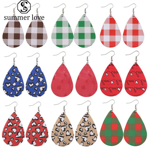 fashion designer pu leather dangle earring for women girl water drop heart colorful pattern double side hook earring jewelry christmas gift, Silver
fashion designer pu leather dangle earring for women girl water drop heart colorful pattern double side hook earring jewelry christmas gift, Silver