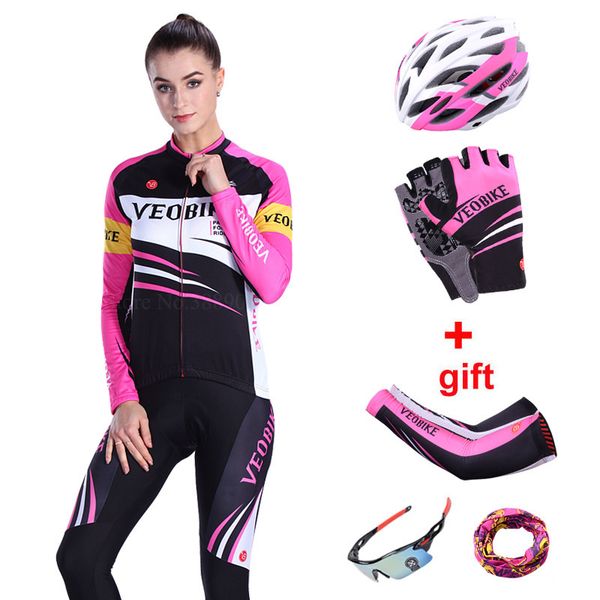 veobike 2018 pro team cycling jersey set women autumn long sleeve bicycle clothing mtb bike wear 5d padded ladies cycle clothes, Black;blue
veobike 2018 pro team cycling jersey set women autumn long sleeve bicycle clothing mtb bike wear 5d padded ladies cycle clothes, Black;blue