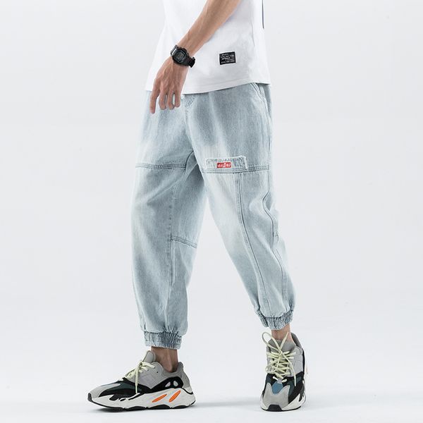 #2129 spring summer japanese streetwear denim harem jeans men elastic waist casual vintage ripped jeans for men loose fashions, Blue
#2129 spring summer japanese streetwear denim harem jeans men elastic waist casual vintage ripped jeans for men loose fashions, Blue