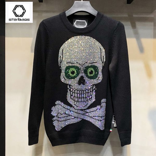 starbags pp qiu dong new sweater male skull fashion loose round collar youth sweater personality top, White;black
starbags pp qiu dong new sweater male skull fashion loose round collar youth sweater personality top, White;black